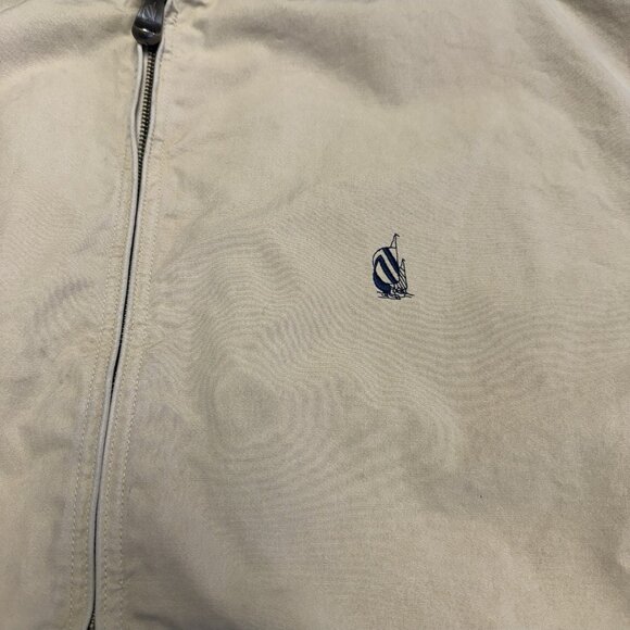Vintage Nautica Jacket Mens Large 27x27 Beige Full Zip Collared - Picture 13 of 16
